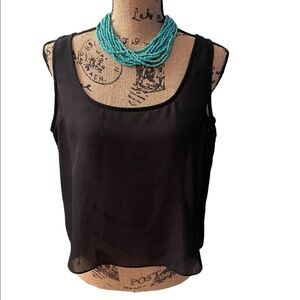 Jones New York Black Crop Top